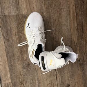 Puma white gym shoes
